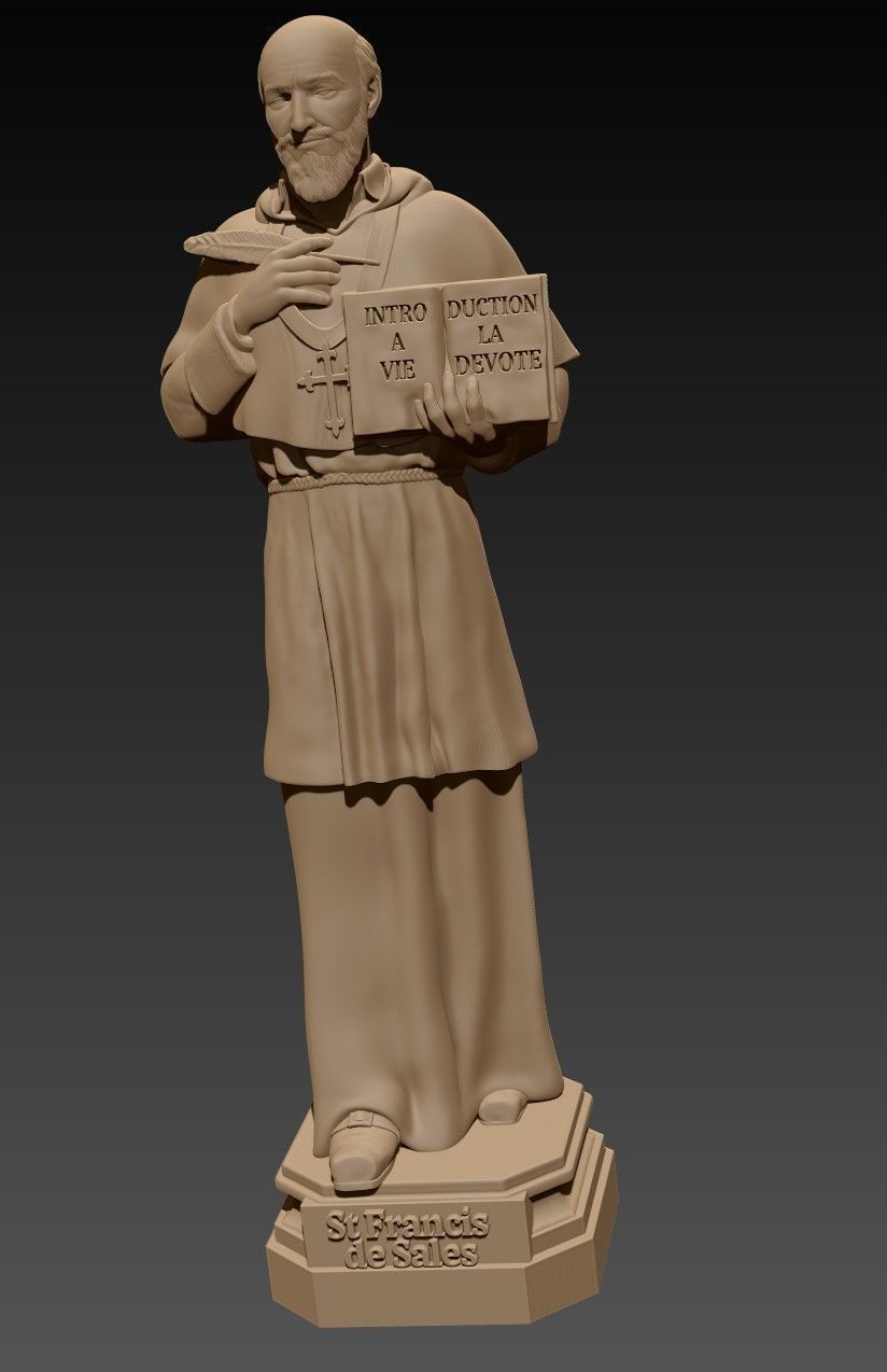 St Francis de Sales 3D print model_7