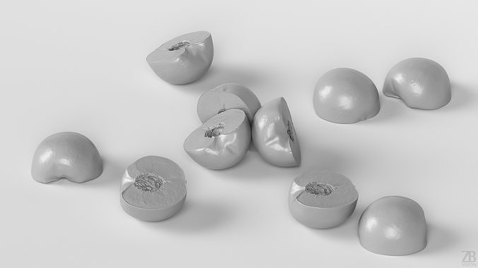 Peach 3D model 4