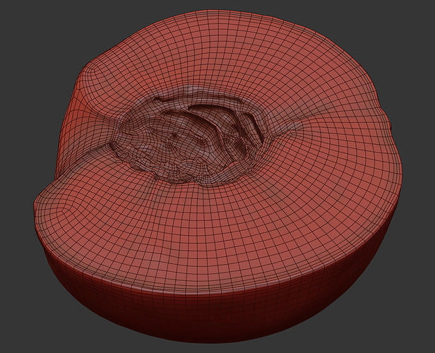 Peach 3D model 7
