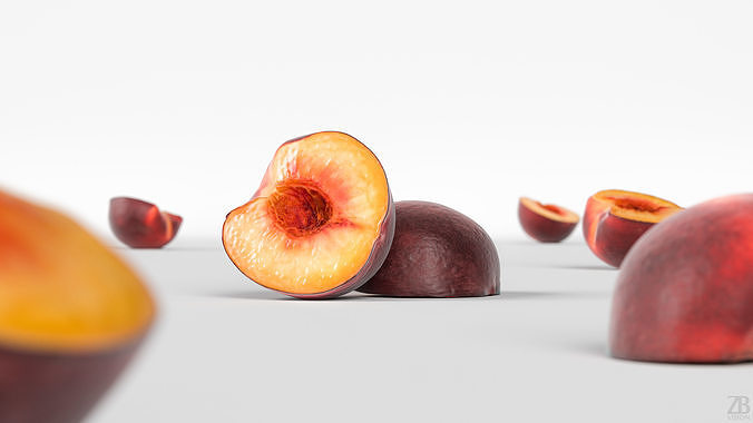 Peach 3D model 2