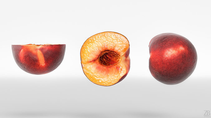 Peach 3D model 5