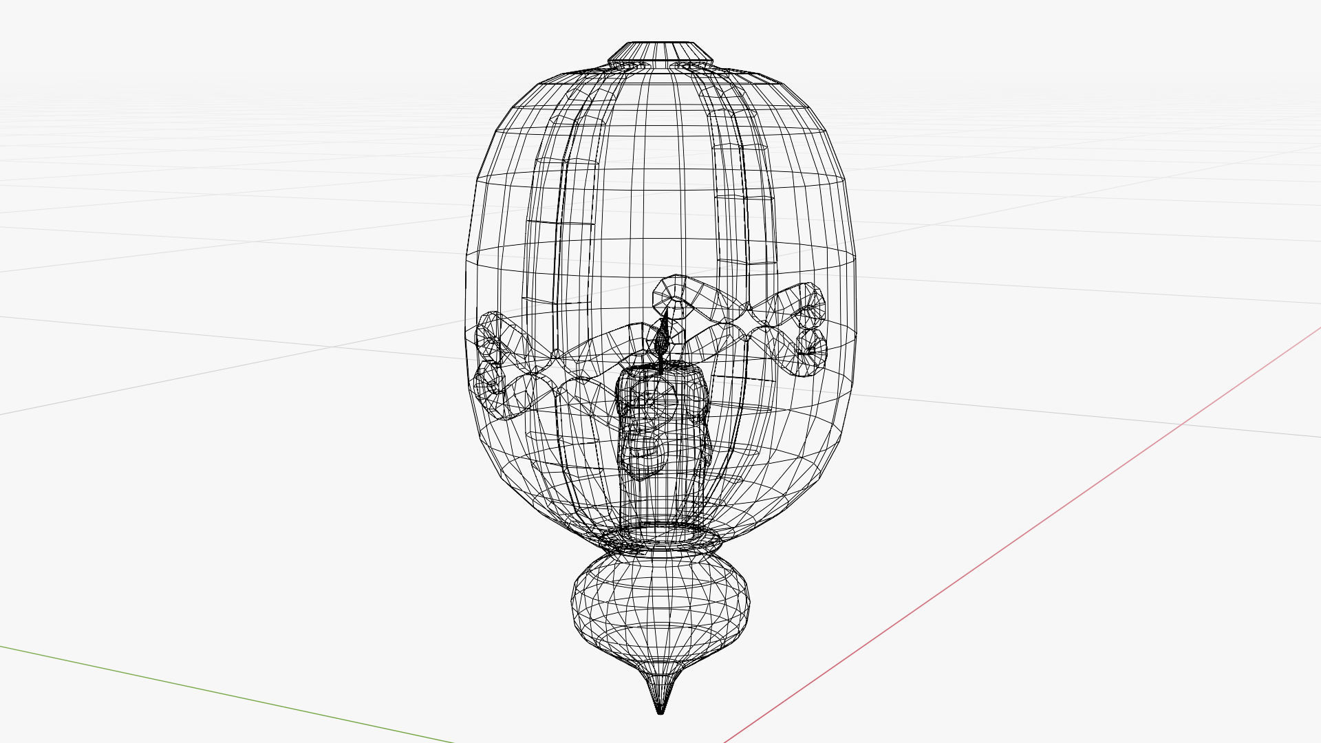 Stylized Fantasy Floating Lamp for Halloween Low-poly 3D model_6