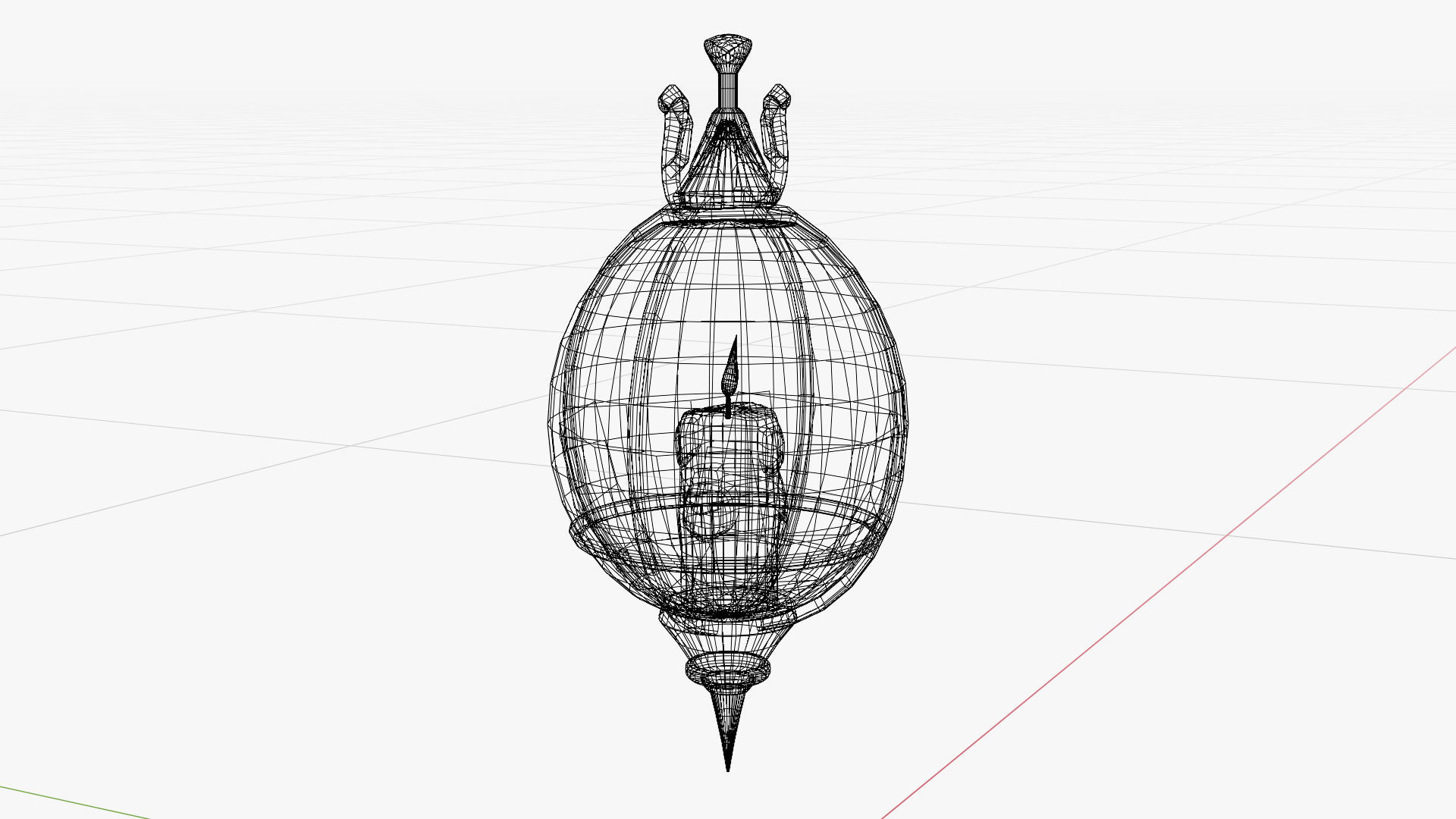 Stylized Fantasy Floating Lamp for Halloween Low-poly 3D model_10