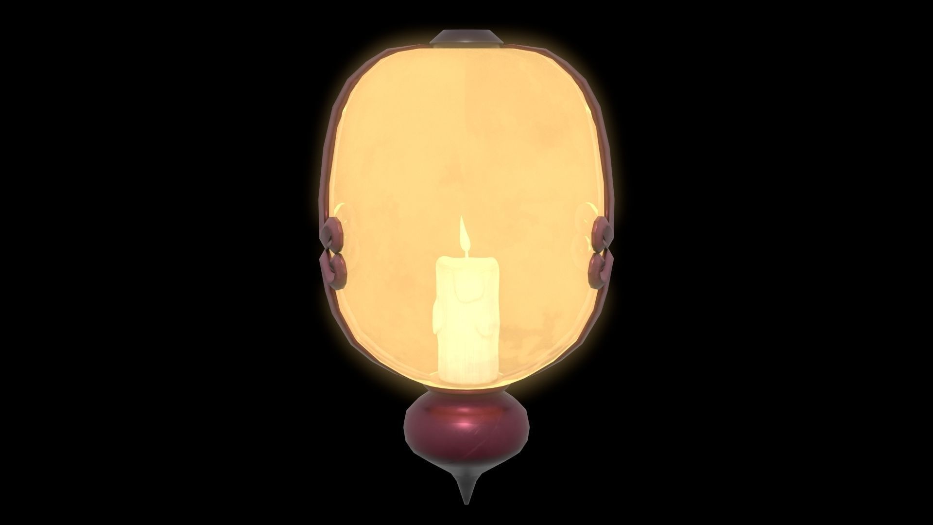 Stylized Fantasy Floating Lamp for Halloween Low-poly 3D model_3