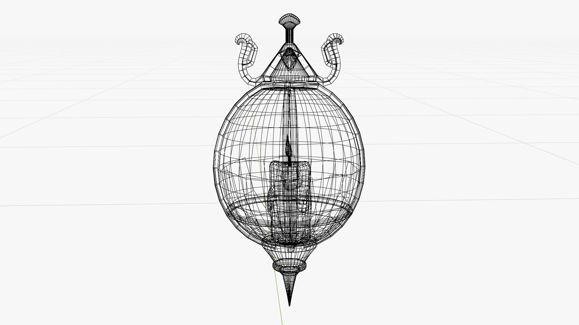 Stylized Fantasy Floating Lamp for Halloween Low-poly 3D model_8
