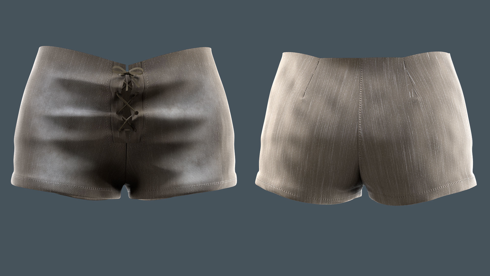 Women Outfit Apocalypse - obj - fbx Low-poly 3D model_4