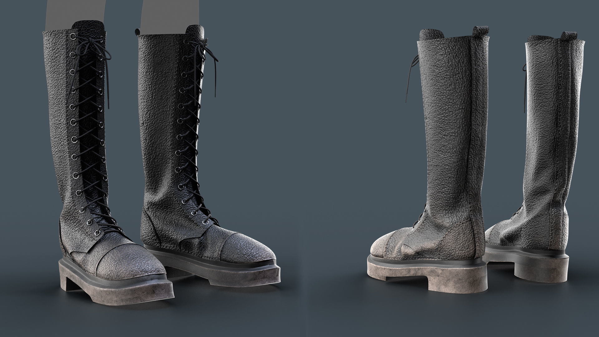 Women Outfit Apocalypse - obj - fbx Low-poly 3D model_6