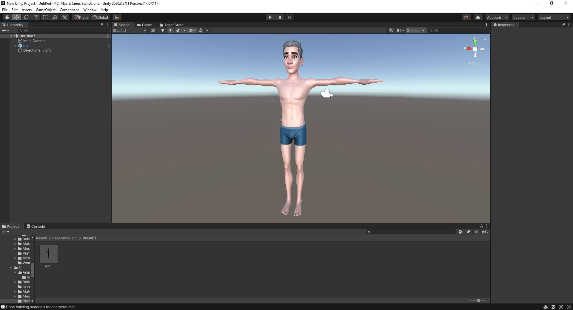 Base mesh Young Male Low-poly 3D model_29