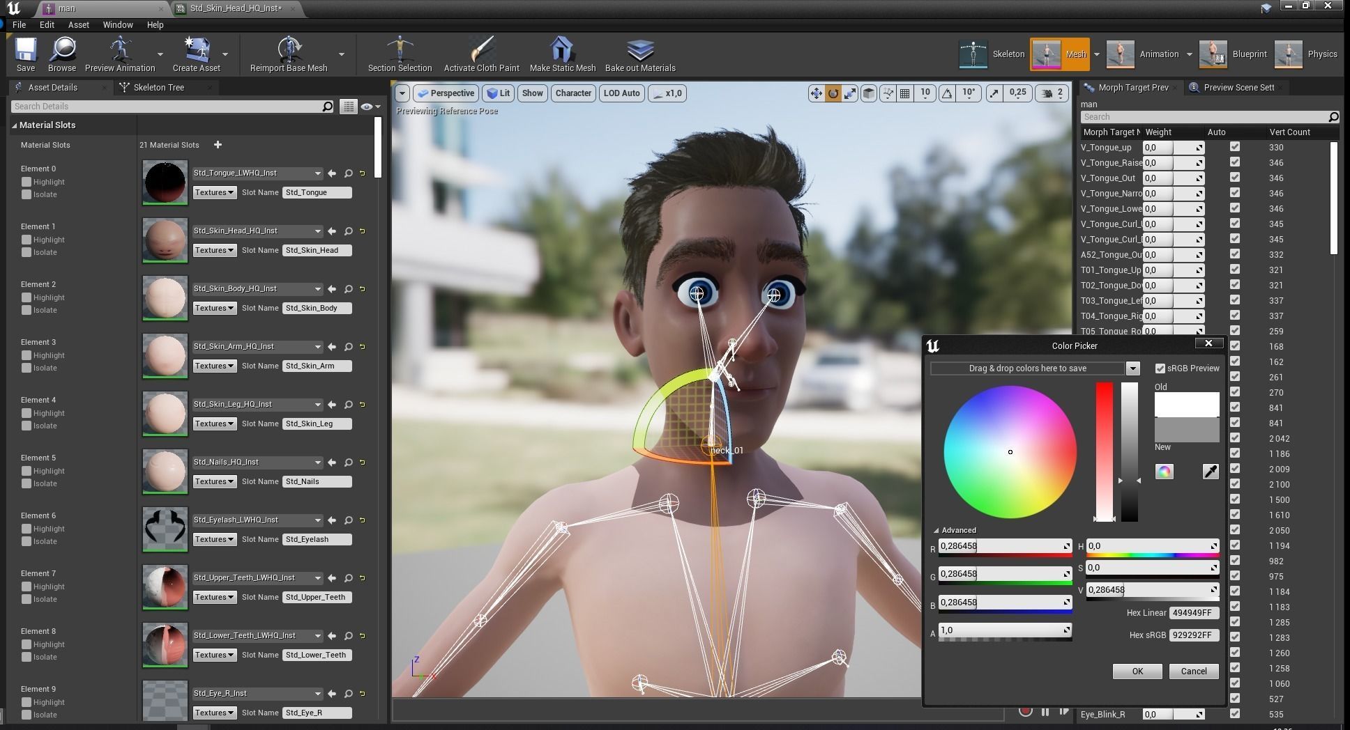 Base mesh Young Male Low-poly 3D model_26