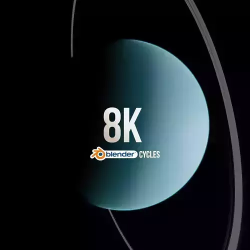 Planet Ouranos - Uranus 8K 3D model