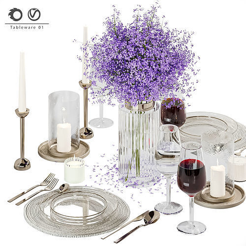 Tableware 01 3D model 3