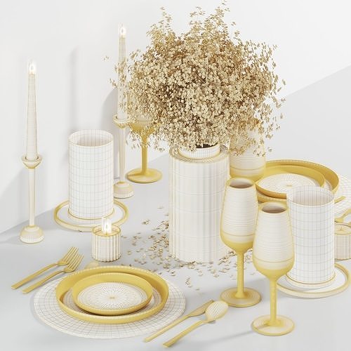 Tableware 01 3D model 5