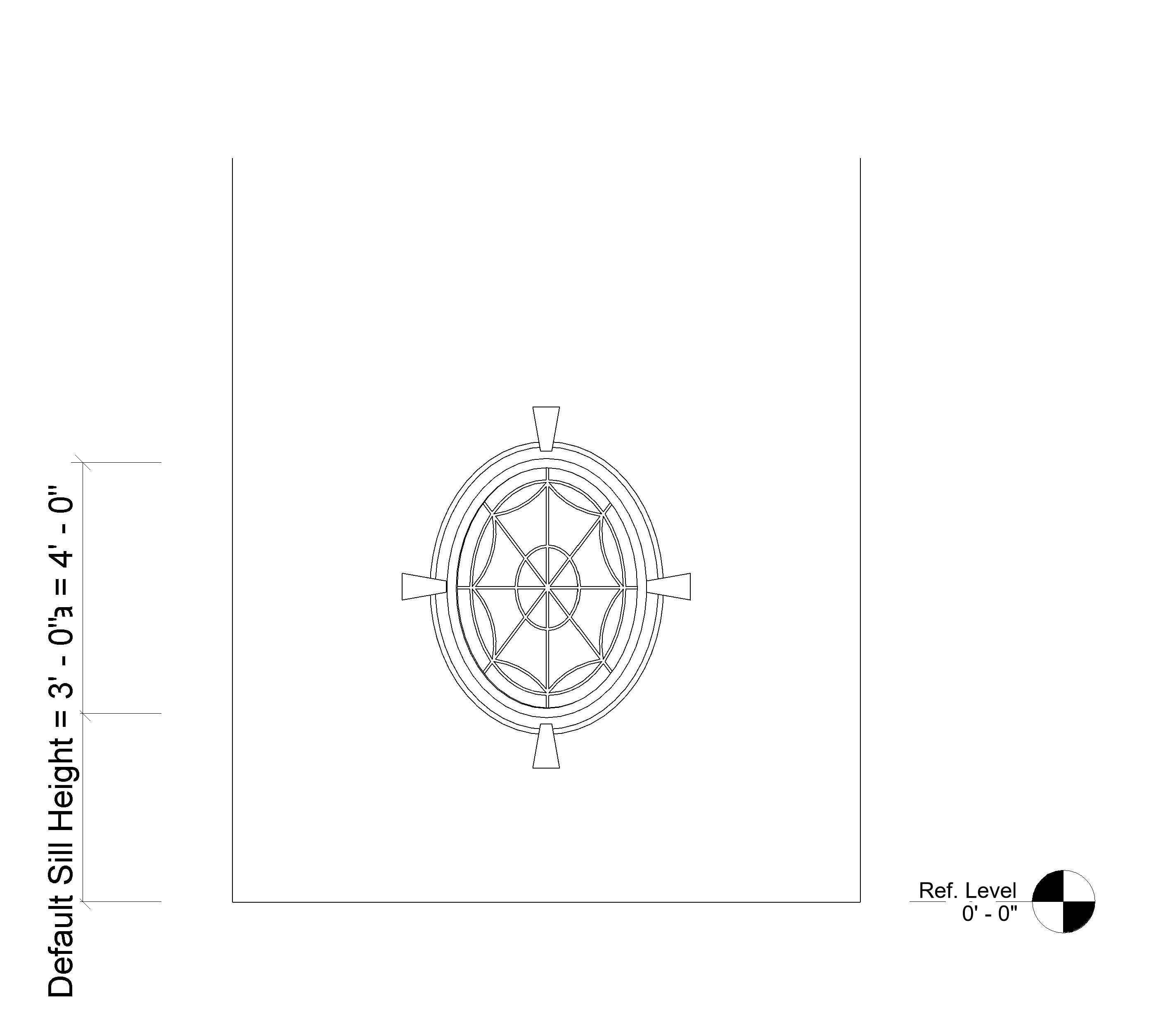 Oval window 3D model_3