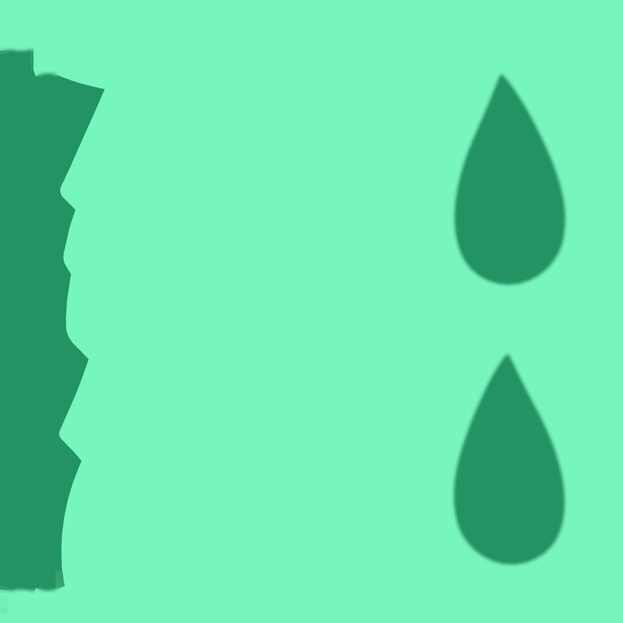 Furry Ears Tiara F07 Green - Headband Character Design Low-poly 3D model_15