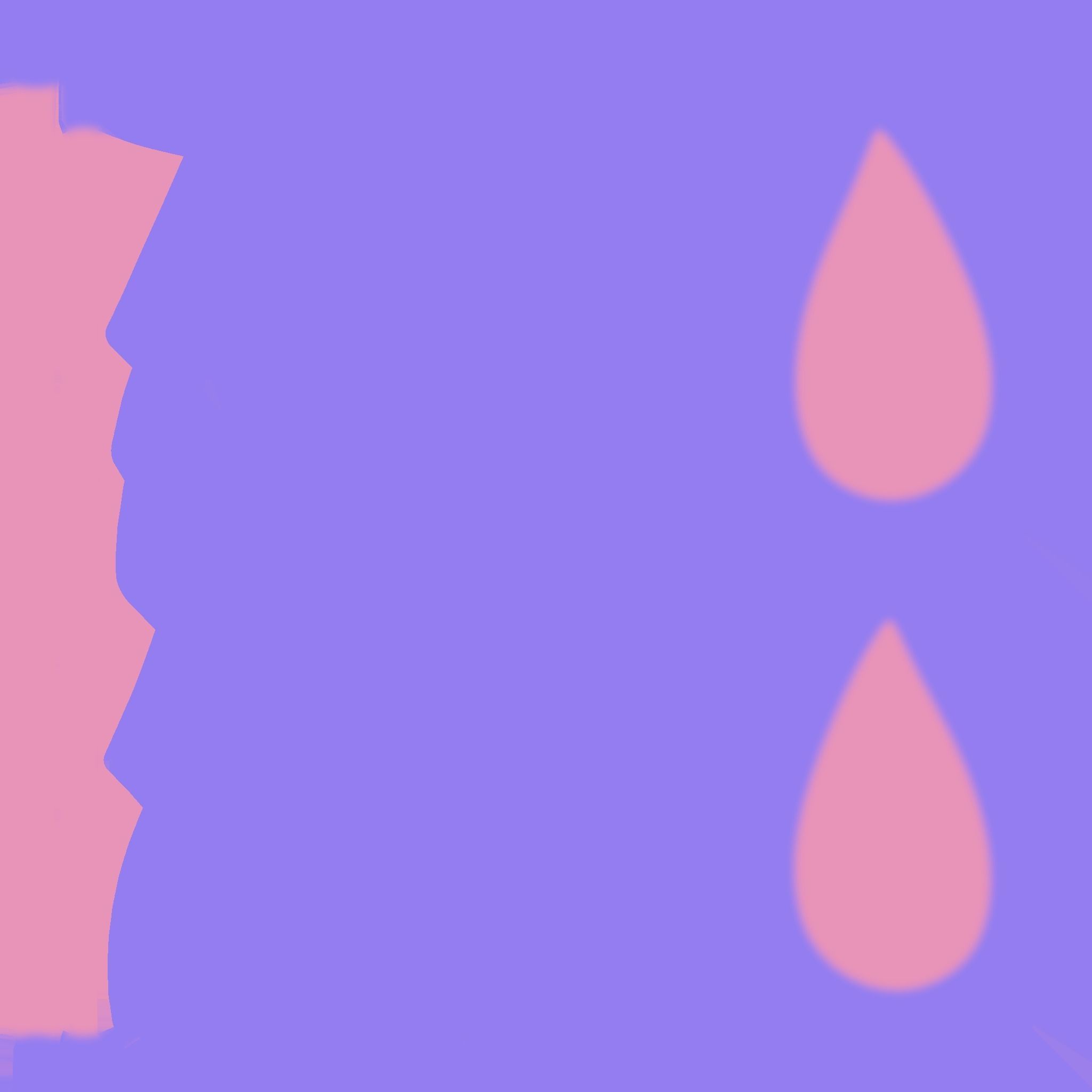 Furry Ears Tiara F08 Purple - Headband Character Design Low-poly 3D model_15