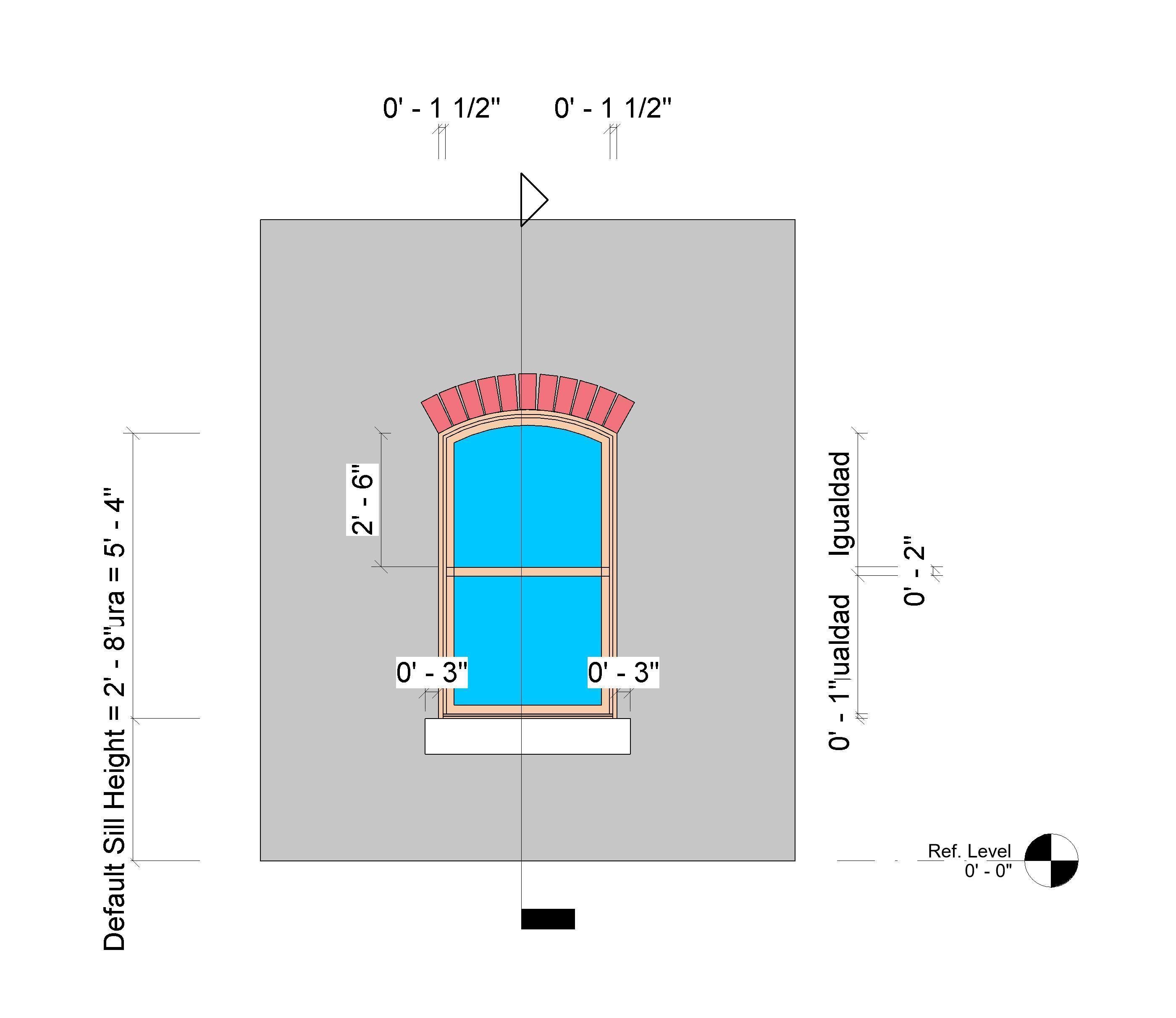 Brick header window 3D model_5