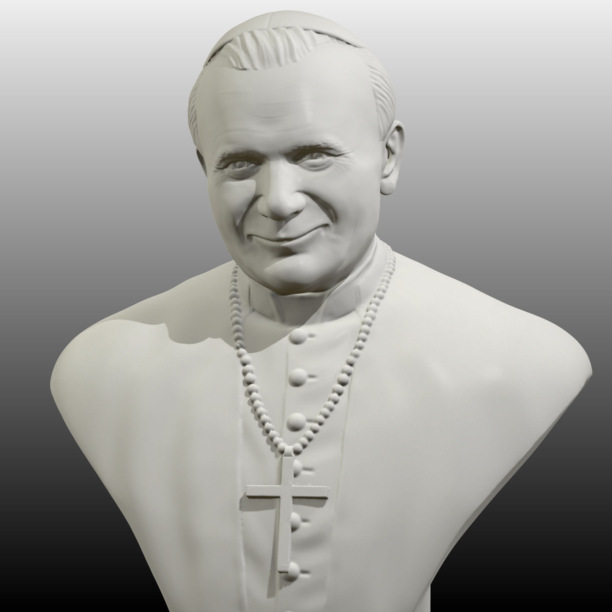 Pope St John Paul  2 the Great 3D print model_7
