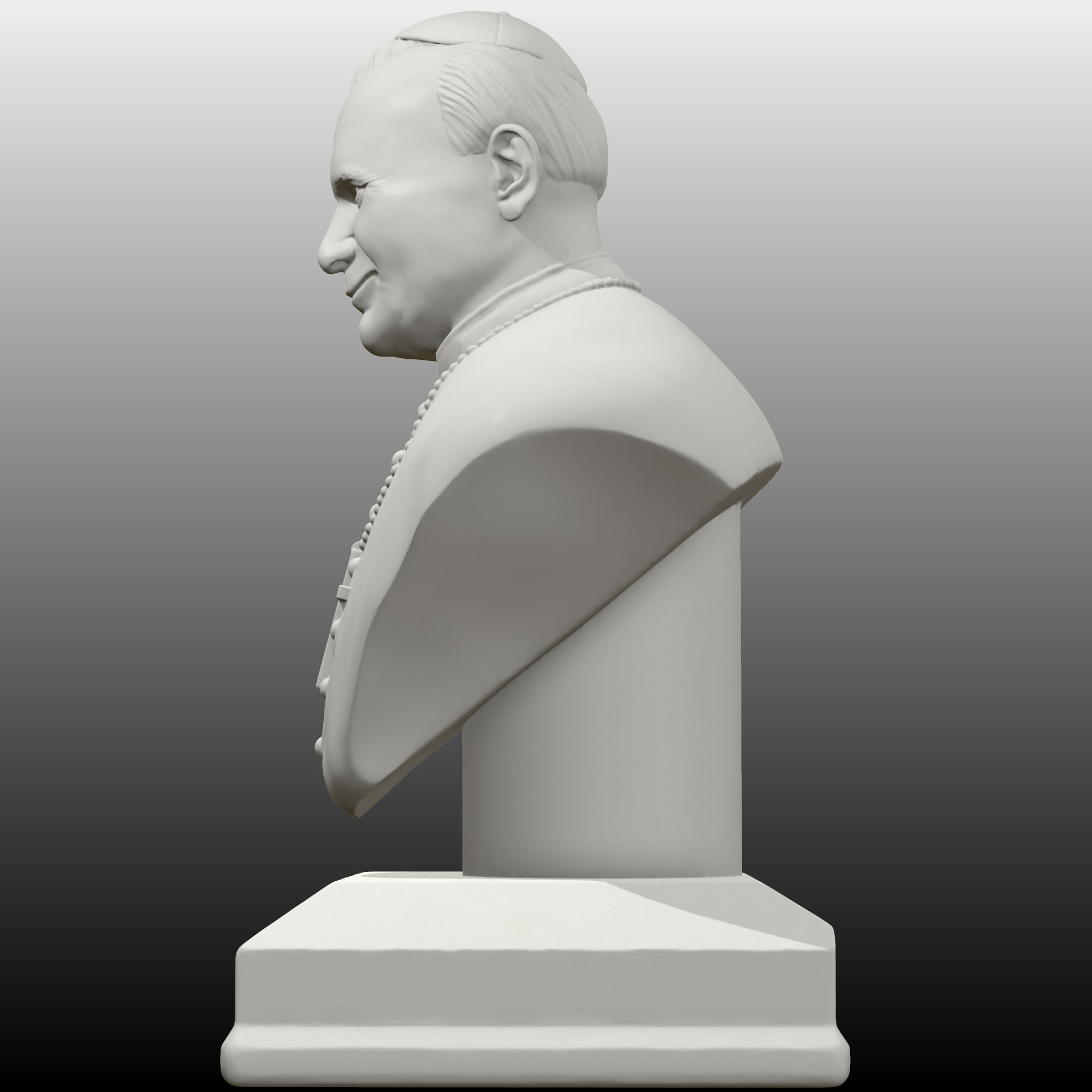 Pope St John Paul  2 the Great 3D print model_9