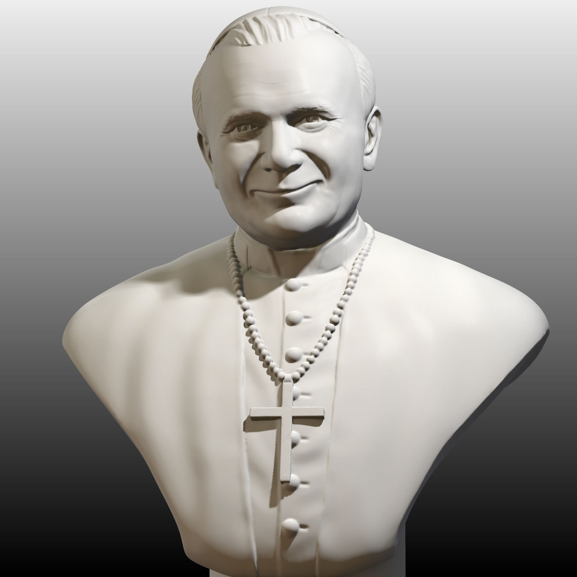 Pope St John Paul  2 the Great 3D print model_3