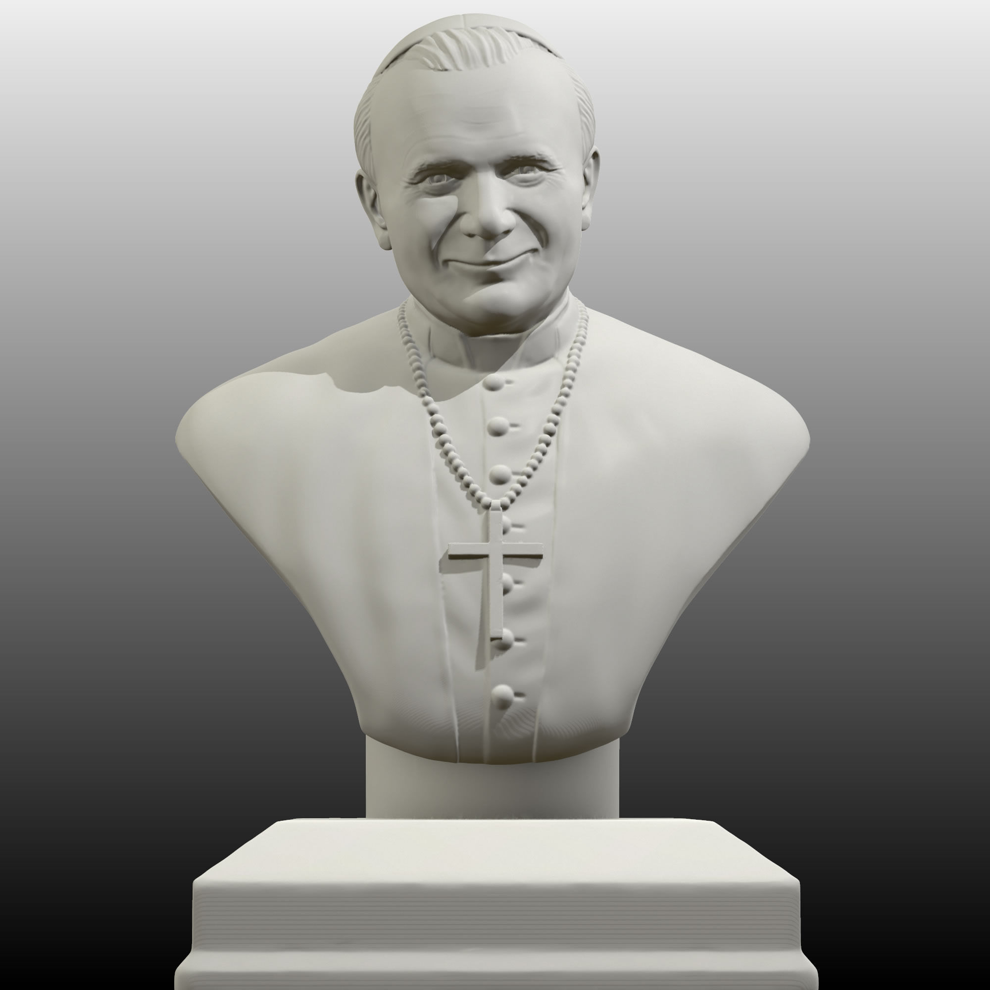Pope St John Paul  2 the Great 3D print model_2