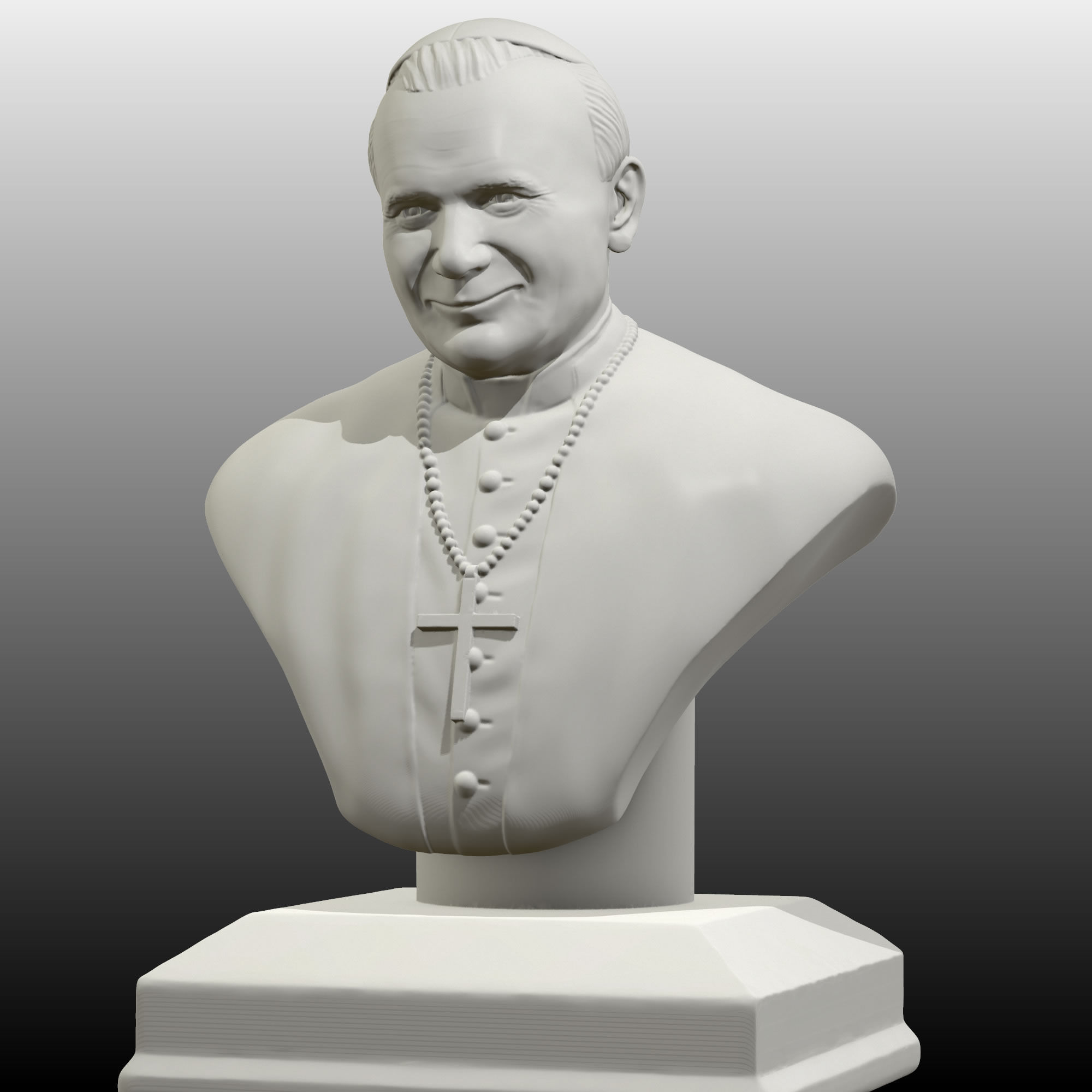 Pope St John Paul  2 the Great 3D print model_4