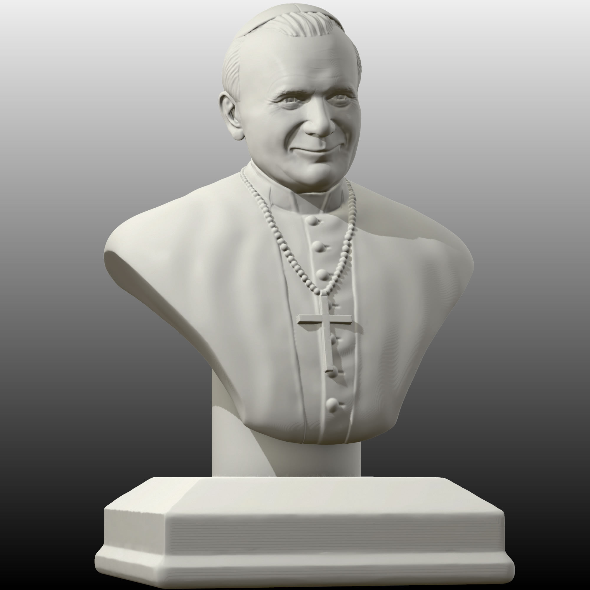 Pope St John Paul  2 the Great 3D print model_12