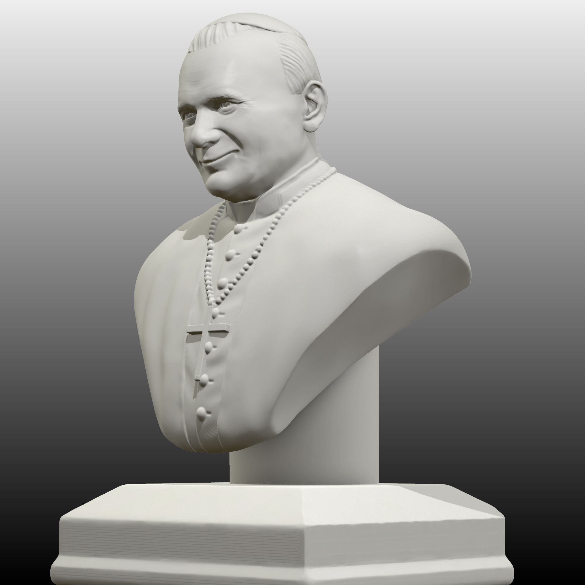 Pope St John Paul  2 the Great 3D print model_5