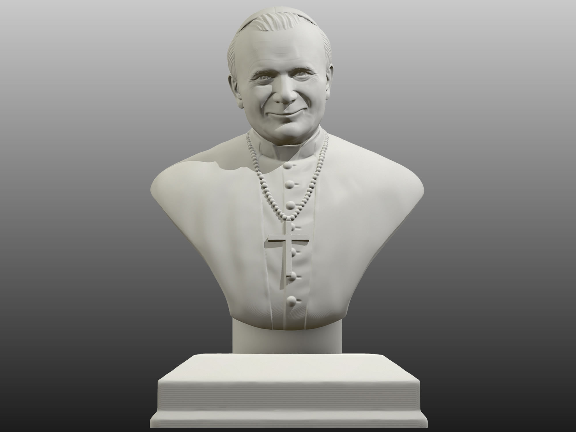 Pope St John Paul  2 the Great 3D print model_1