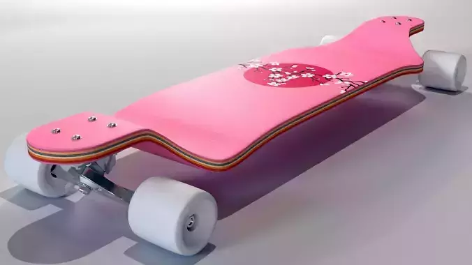 Long Board Free low-poly 3D model