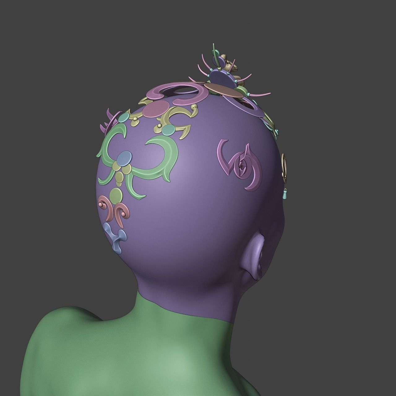 Orin Headwear Accessories Cosplay set Baldurs Gate 3  3D print model_10