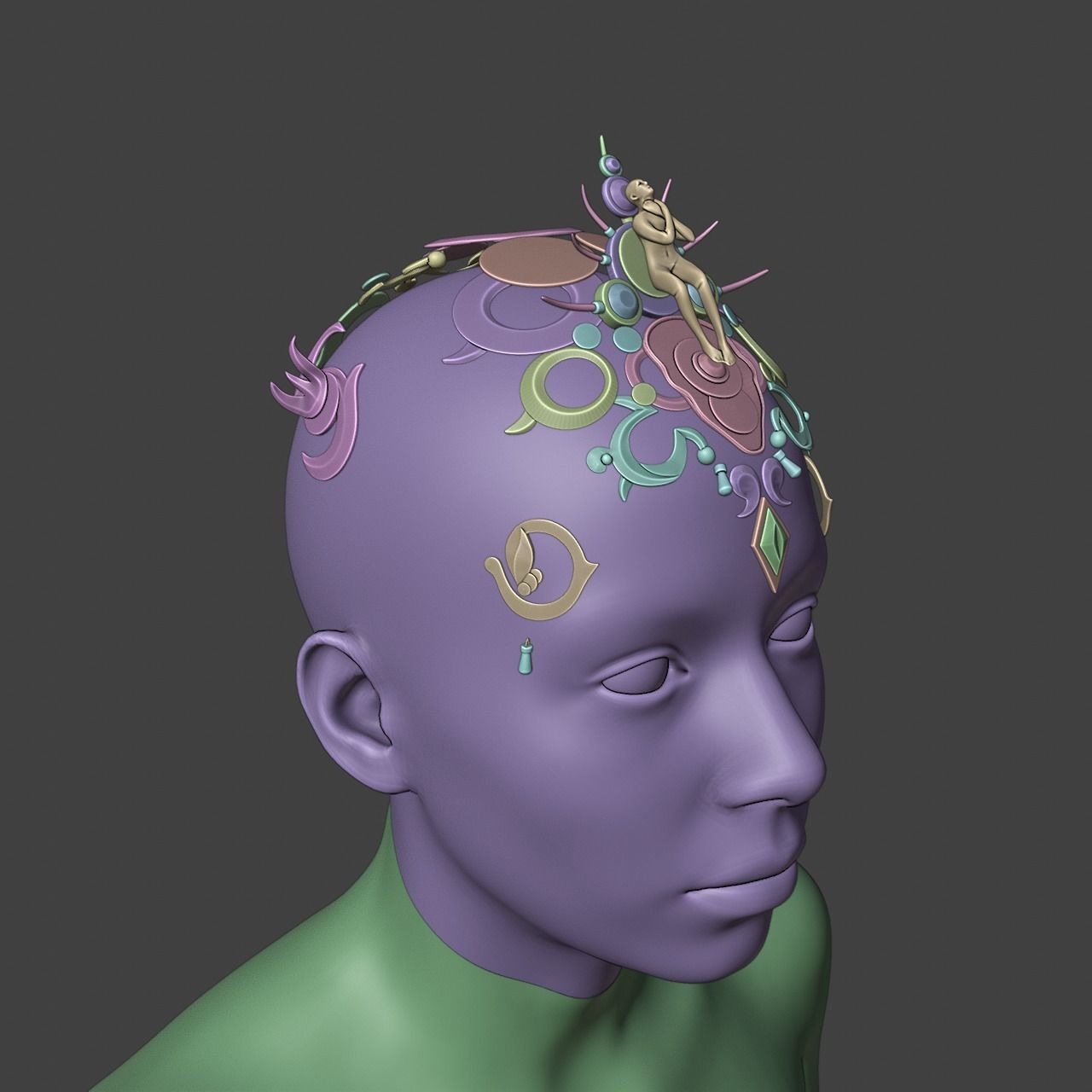 Orin Headwear Accessories Cosplay set Baldurs Gate 3  3D print model_12