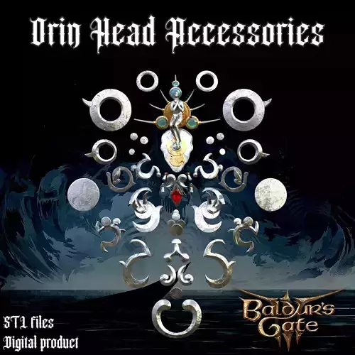 Orin Headwear Accessories Cosplay set Baldurs Gate 3 