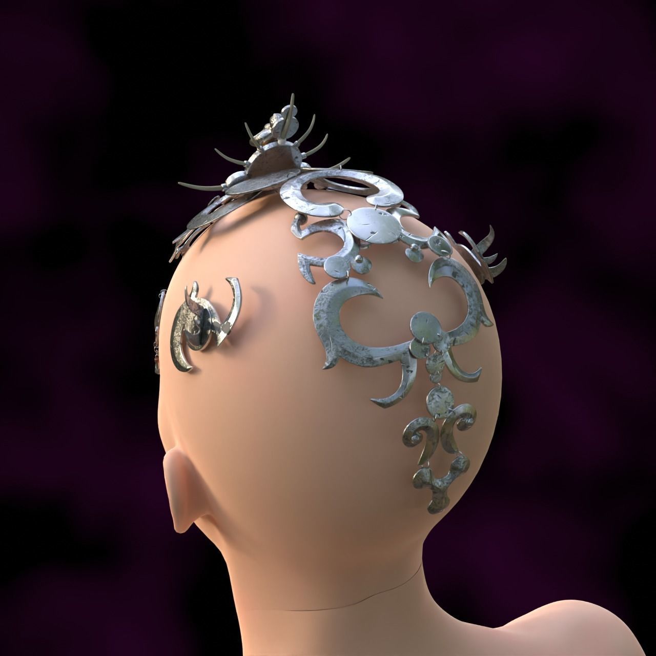 Orin Headwear Accessories Cosplay set Baldurs Gate 3  3D print model_7