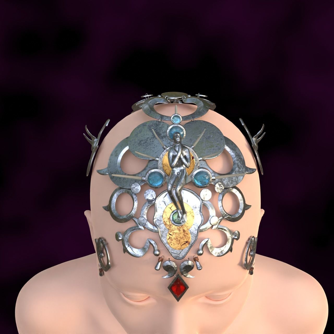 Orin Headwear Accessories Cosplay set Baldurs Gate 3  3D print model_6