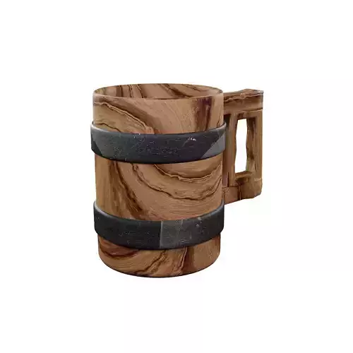 Wooden Mug 3D