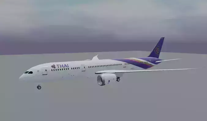 Thai airways Boeing 787 9 3d model Low-poly 3D model