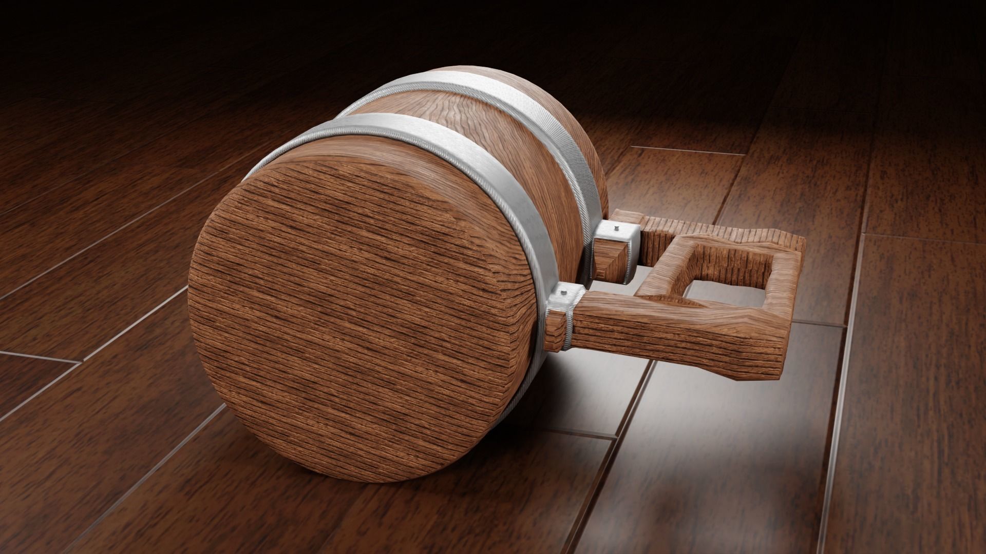 Wooden Mug 3D 3D model_3