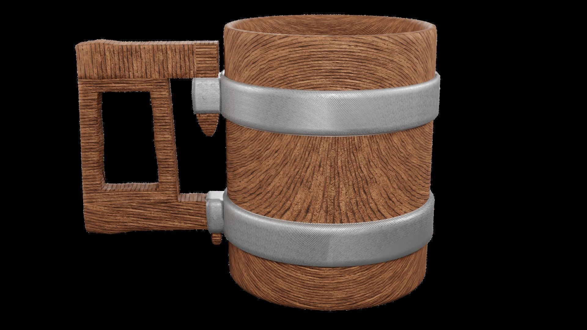 Wooden Mug 3D 3D model_8