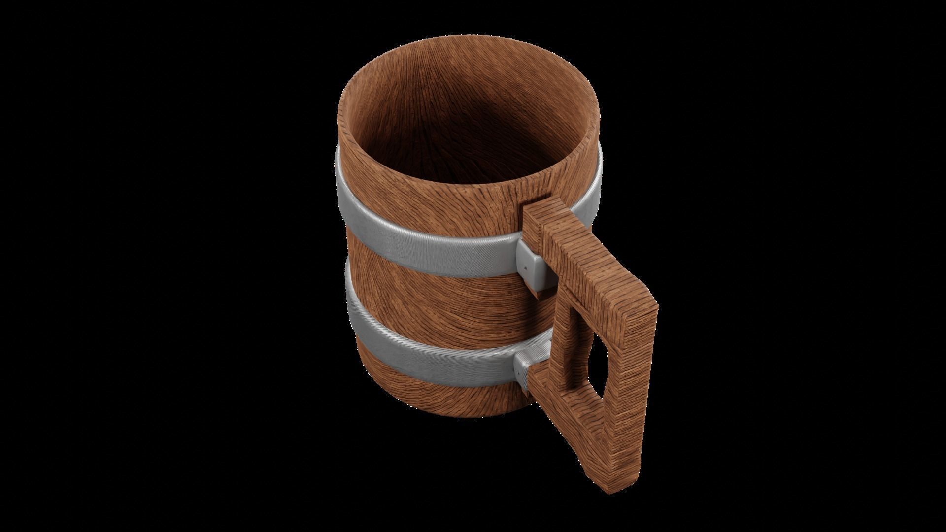 Wooden Mug 3D 3D model_5
