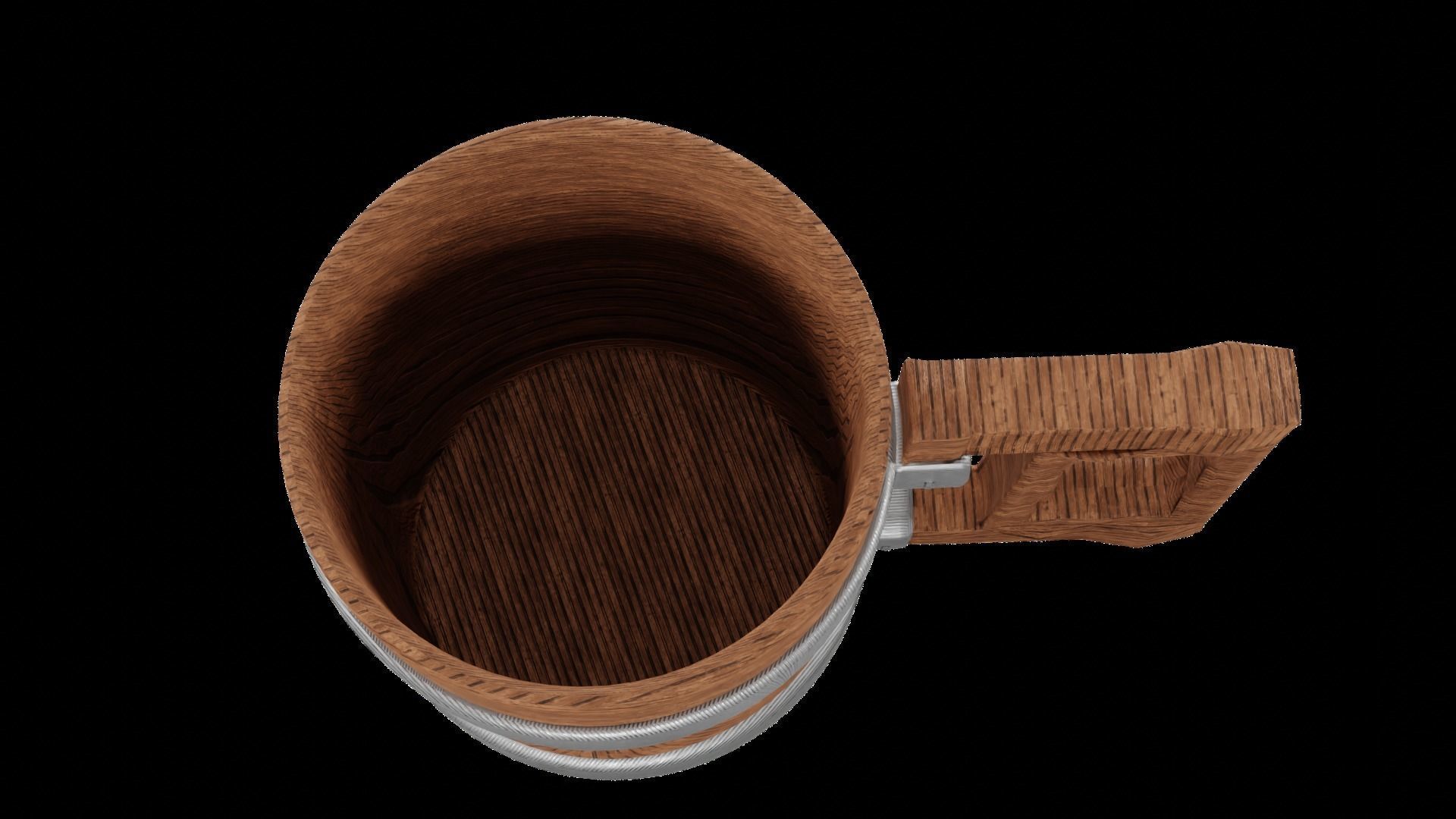 Wooden Mug 3D 3D model_9