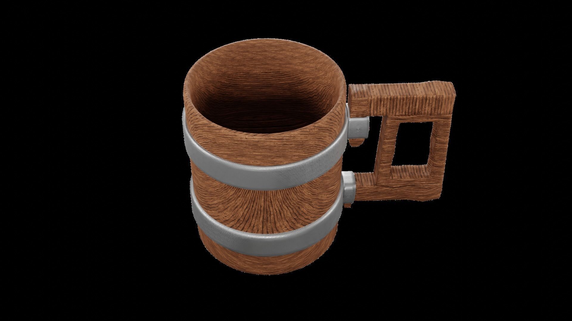 Wooden Mug 3D 3D model_6