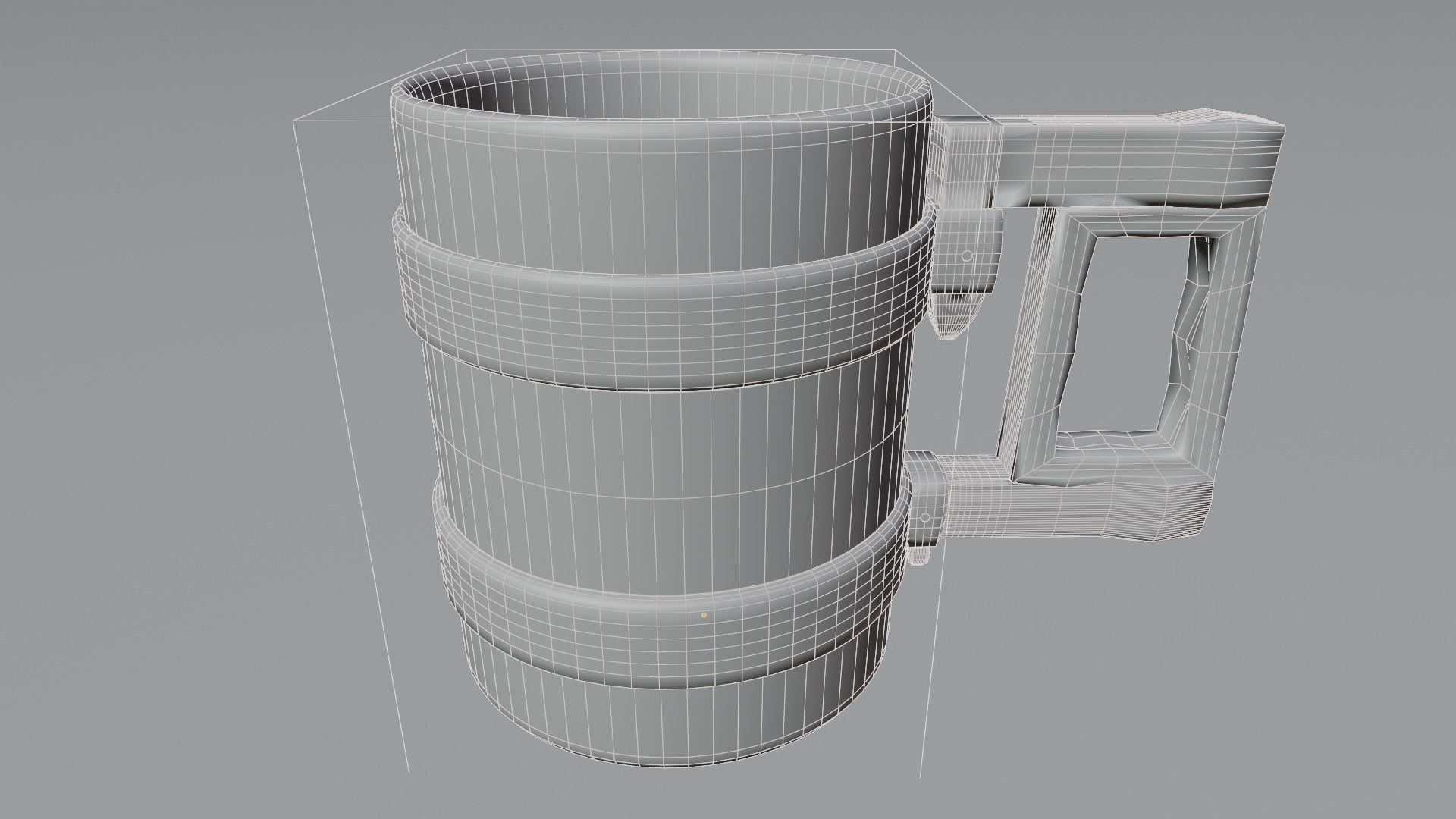 Wooden Mug 3D 3D model_4