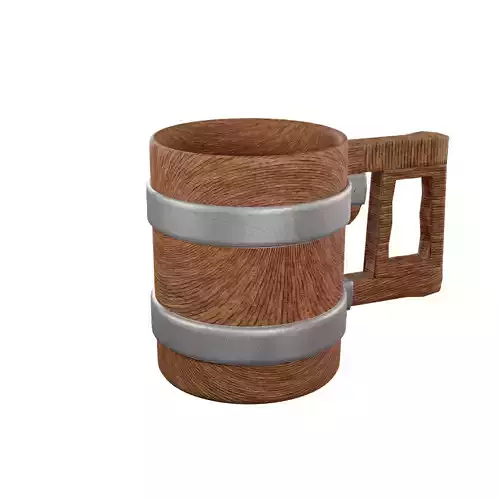 Wooden Mug 3D