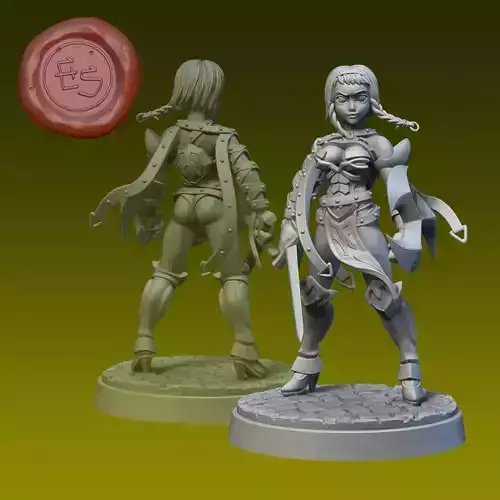 Leina Vance - Queens Blade - 32mm 3D Print Miniature 3D print model