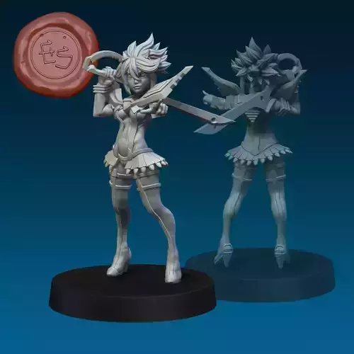 Ryuko Matoi - Kill la Kill - 32mm 3D Print Miniature