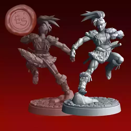 Koga - Inuyasha - 32mm 3D Print Miniature 3D print model