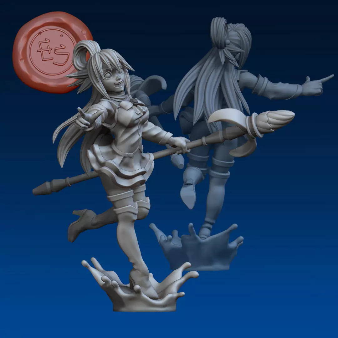 Aqua - Konosuba - 32mm 3d Print Miniature 3D print model_0