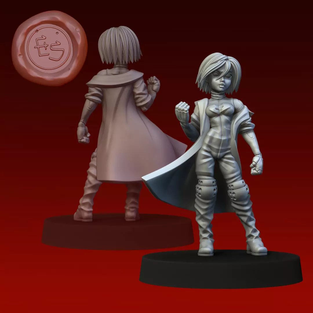Gally - Battle Angel Alita - 32mm 3d Print Miniature 3D print model_0
