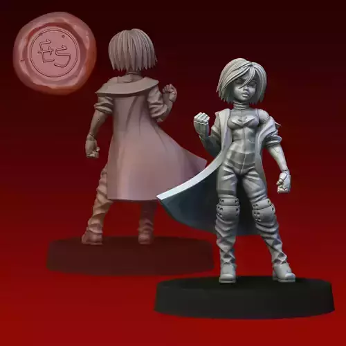 Gally - Battle Angel Alita - 32mm 3d Print Miniature 3D print model