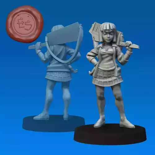 Vella Wilde - YIIK - 32mm 3d Print Miniature 3D print model